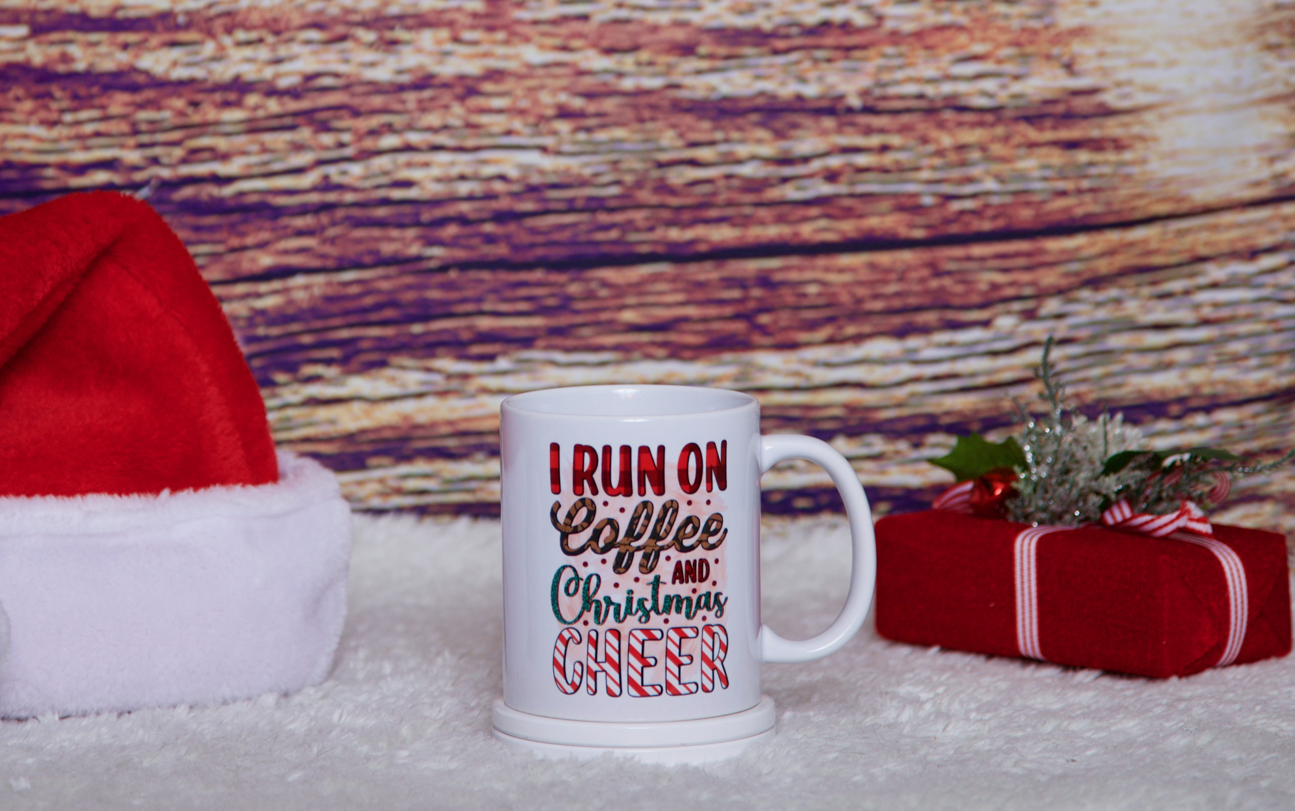 I run on coffee and Christmas cheer mug