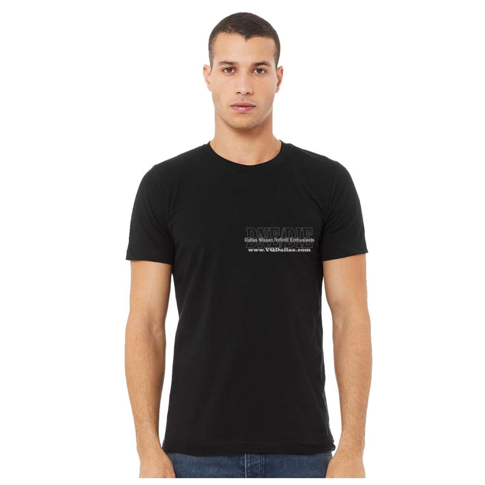 Front of DNE/DIE Jersey T-Shirt in Black