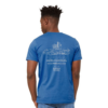 Back of DNE/DIE Jersey T-Shirt in Columbia Blue