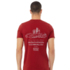 Back of DNE/DIE Jersey T-Shirt in Red