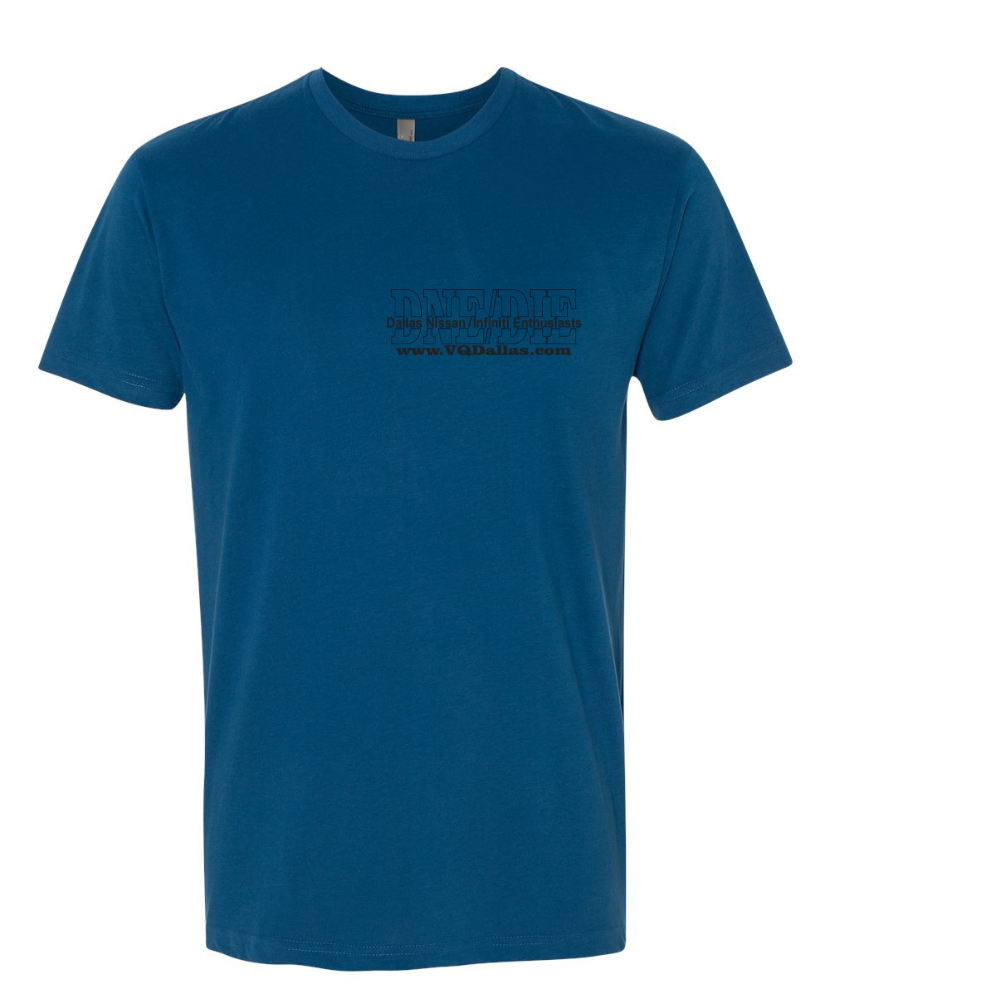 Front of DNE/DIE Sueded Crew Neck T-Shirt in Cool Blue