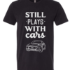 Front of DNE/DIE Still Plays With Cars Infiniti Sueded Crew Neck in Black