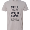 Front of DNE/DIE Still Plays With Cars Nissan Sueded Crew Neck in Light Gray